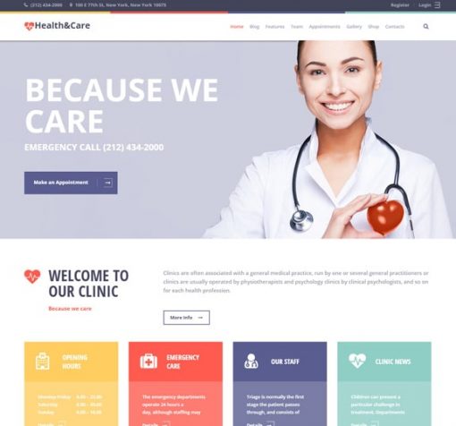 health website design service