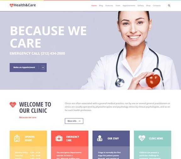 health website design service