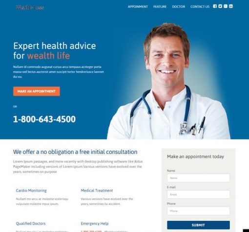 clinic website design service