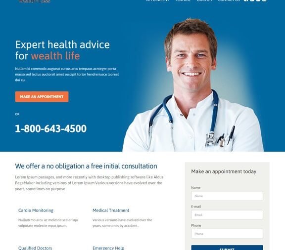 clinic website design service