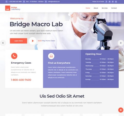 laboratory website design service