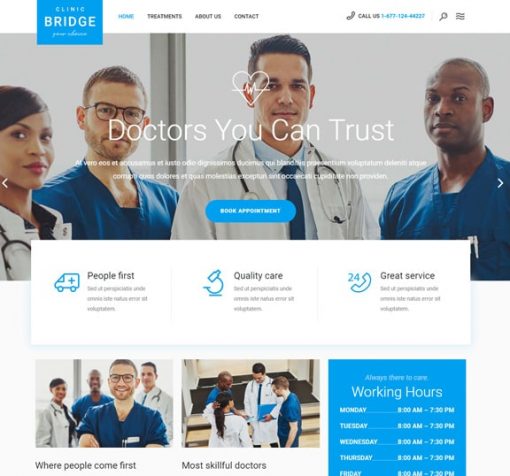 medical clinic website design service