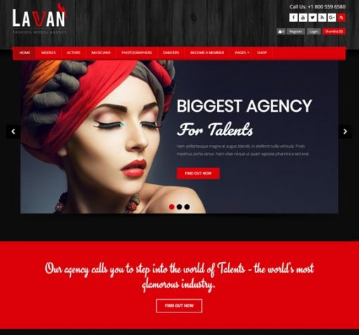 model agency web design service