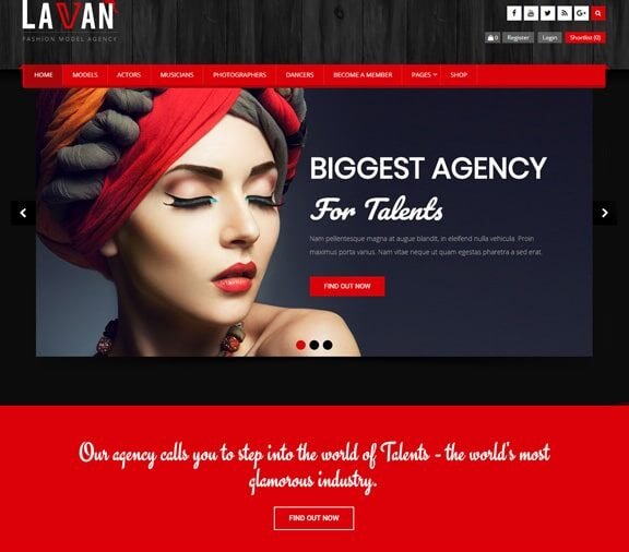model agency web design service