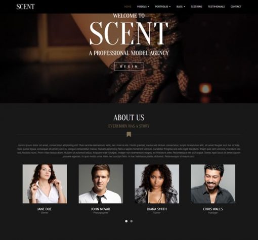 model agency web design service