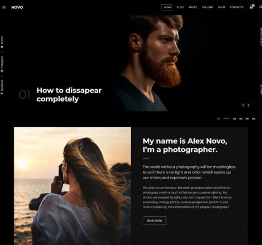 photographer web design service