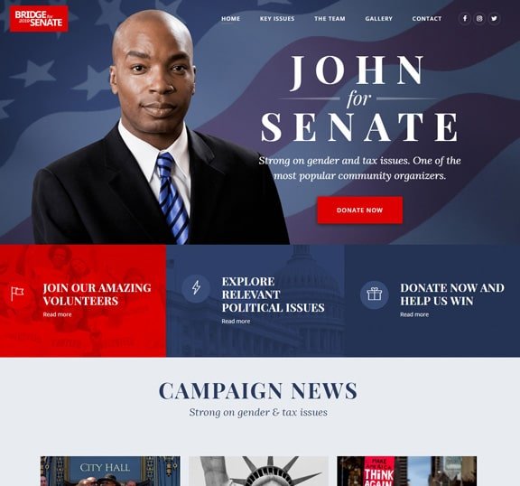political party web design service
