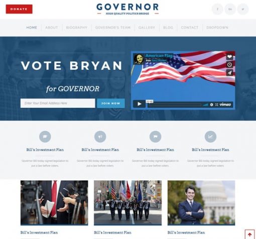 political party web design service