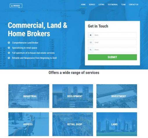 property broker website design service