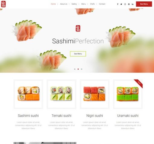 sushi website design service