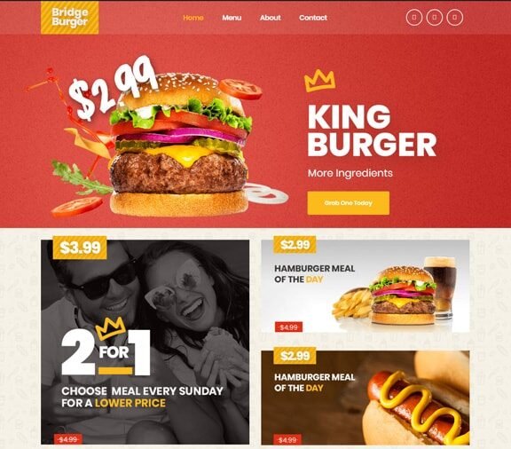burger center website design service