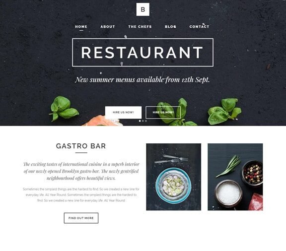 restaurant website design service