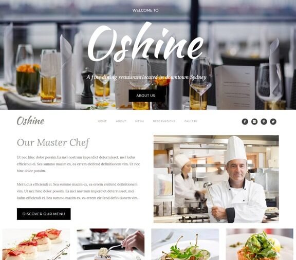 restaurant website design service