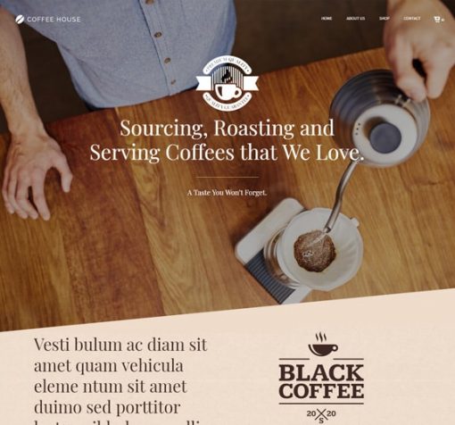 coffee website design service