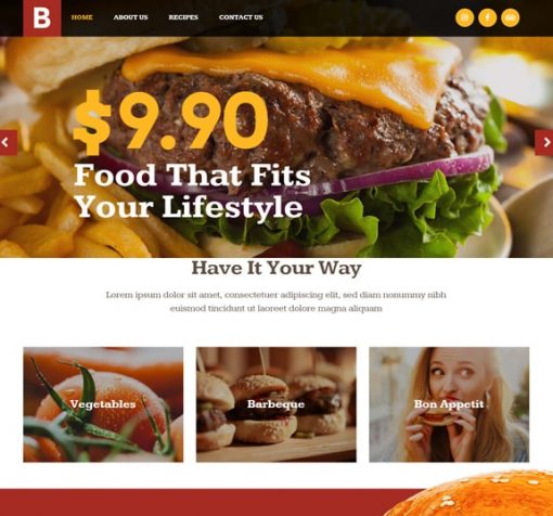 fast food website design service