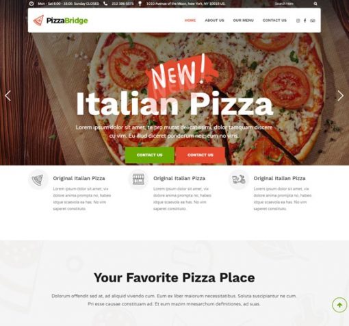 pizza website design service