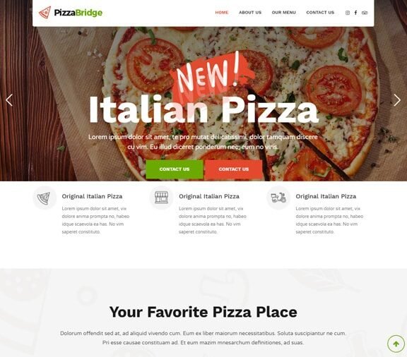 pizza website design service