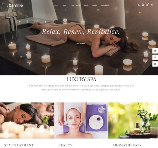 spa salon website design service