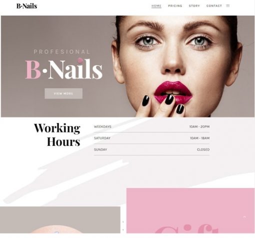 web design service for beauty salon