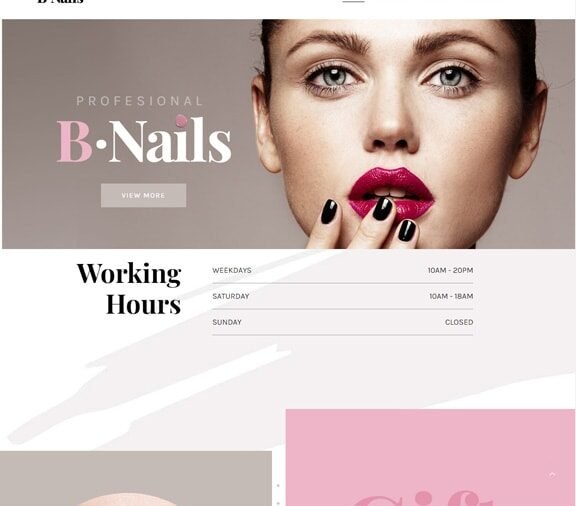 web design service for beauty salon