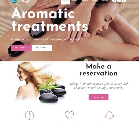 spa salon website design service