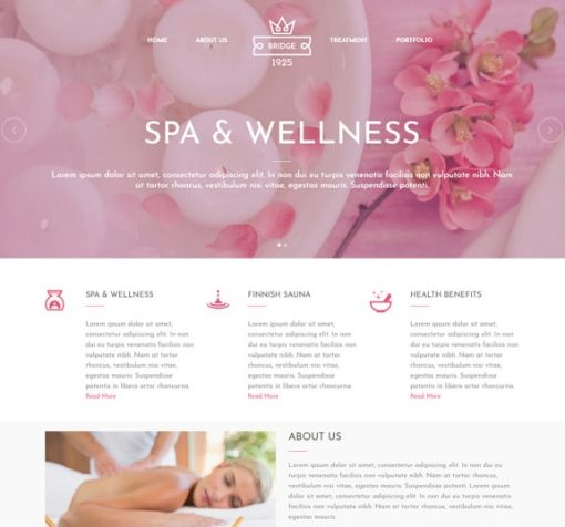 spa salon website design service