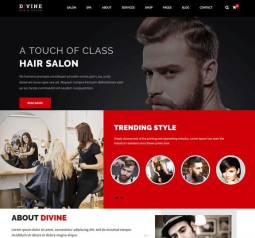 web design service for beauty salon