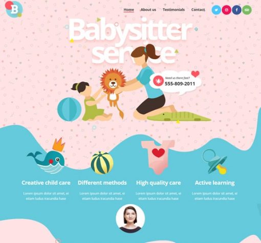 Babysitter Services Web Design