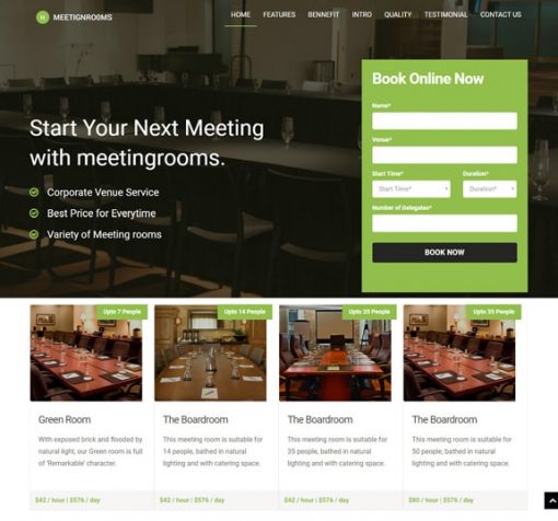 Meeting Room Services web design