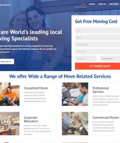 Moving Services web design