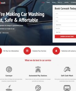 Car Wash Services web design