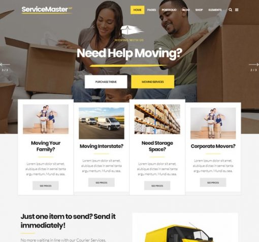 Moving Services web design