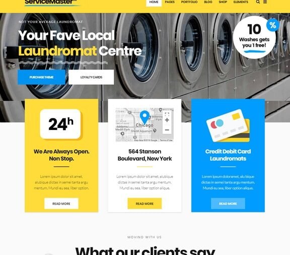 Laundry Services web design