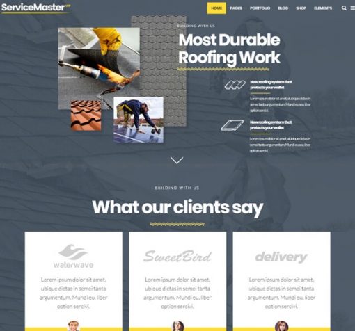 roofing service web design