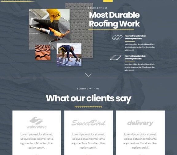 roofing service web design