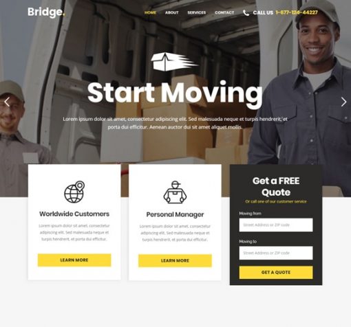 Moving Services Web Design