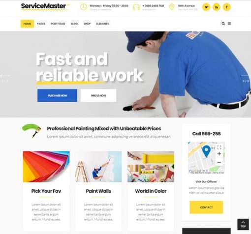 wall paint service web design