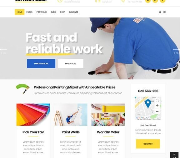wall paint service web design