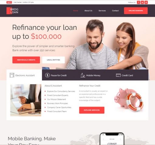 loan service web design