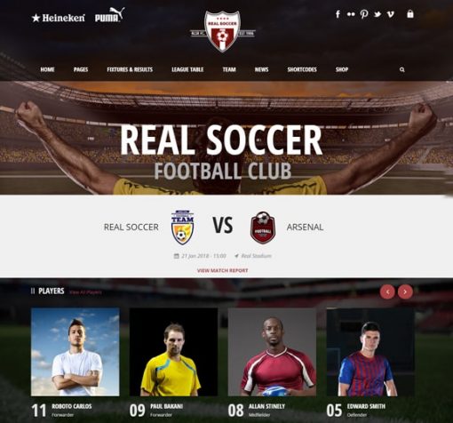 Soccer Club Web Design Services