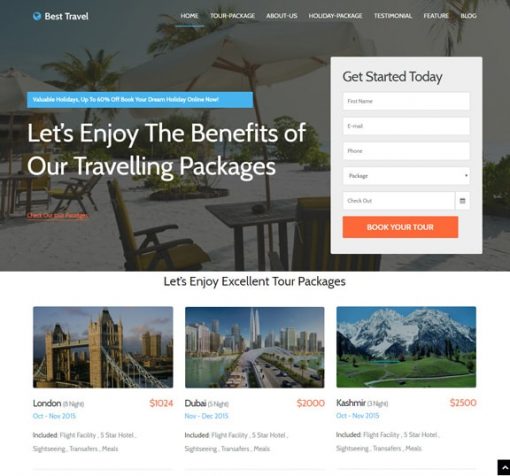 Web Design Services for Tourism Company