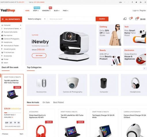 electronics ecommerce store website design service