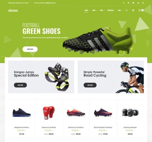 sports ecommerce website design service