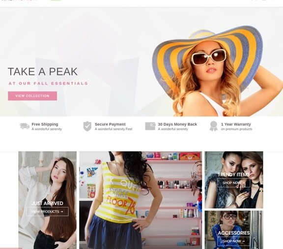 fashion ecommerce website design service