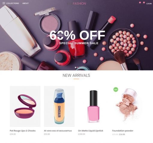 cosmetic ecommerce website design service